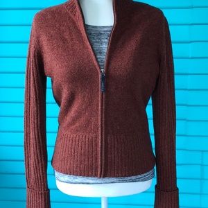REI zip up mock turtleneck sweater